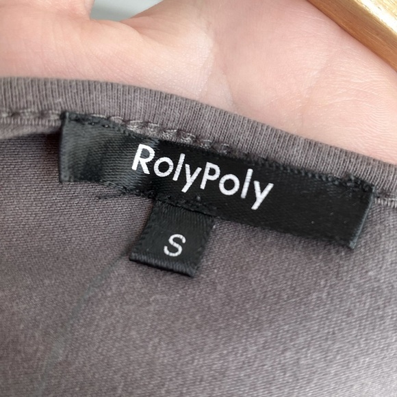 Roly Poly Women’s Gray Long Sleeve 3 Tiered Cotton Mini Dress Size Small - Picture 7 of 8